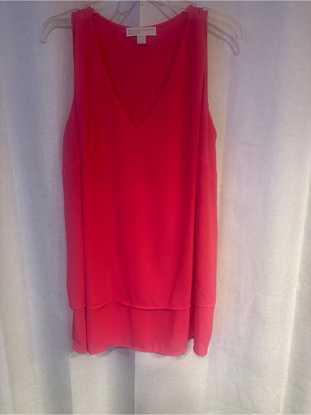 MICHAEL Michael Kors Hot Pink V-Neck Sleeveless Tunic